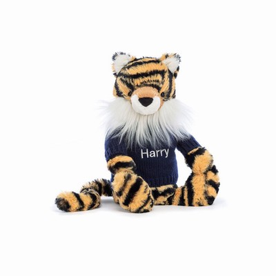 Jellycat Bashful Tijger with Navy Jumper | XF6491570